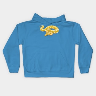 Burmese python snake cartoon illustration Kids Hoodie